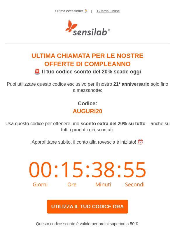 🚨Lo sconto scade a mezzanotte