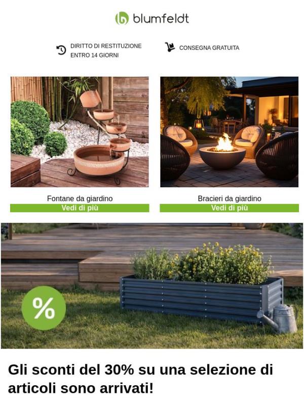 30%  di sconto su una selezione di articoli? Scegli la tua offerta oggi stesso!