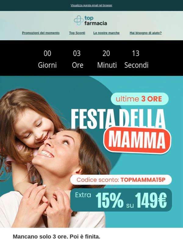 🚨 Ultime 3 ore! Il tuo sconto sta per scadere