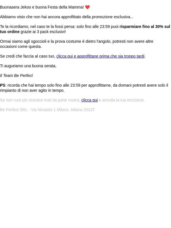 🎁 Vuoi uno sconto esclusivo?