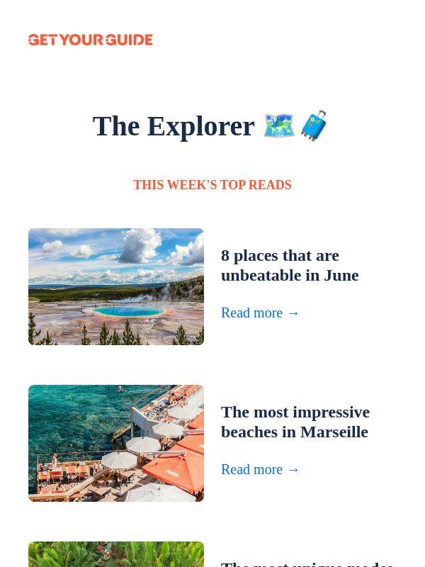 😎 8 epic places to visit in June