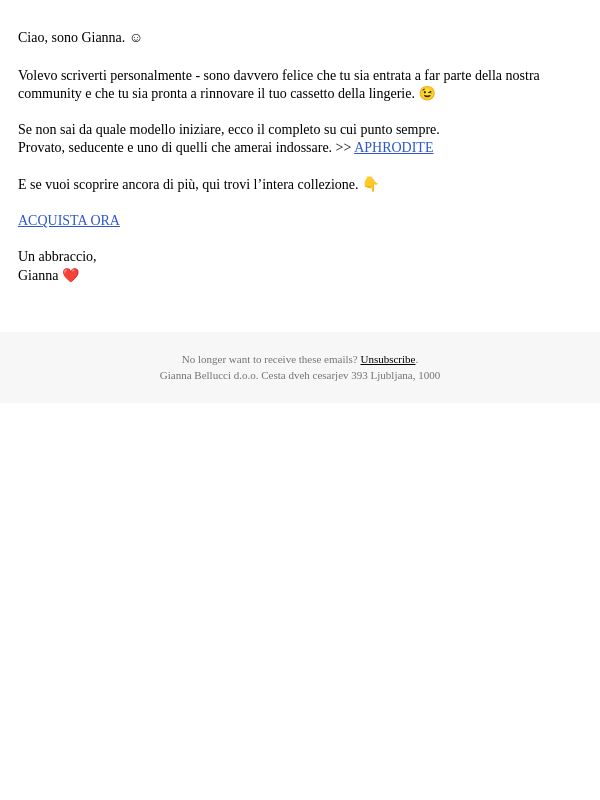 Un messaggio personale per te.