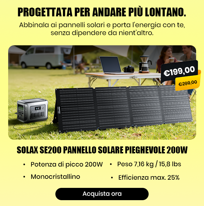 SOLAX SE200 Pannello Solare Monocristallino 200W