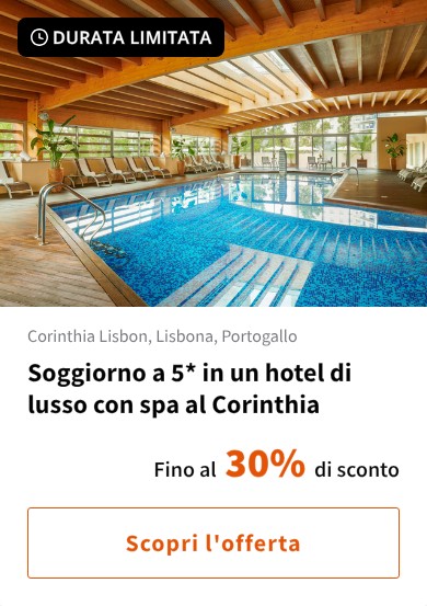 Soggiorno a 5* in un hotel di lusso con spa al Corinthia
