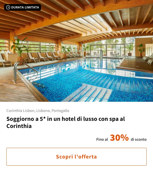 Soggiorno a 5* in un hotel di lusso con spa al Corinthia