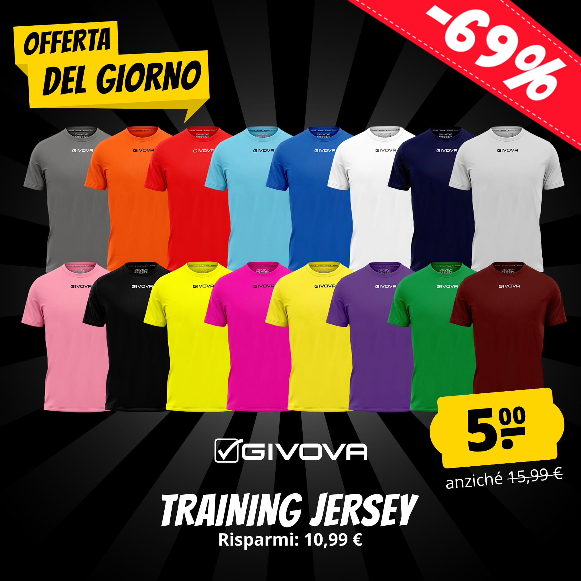 givova one maglia per l allenamento