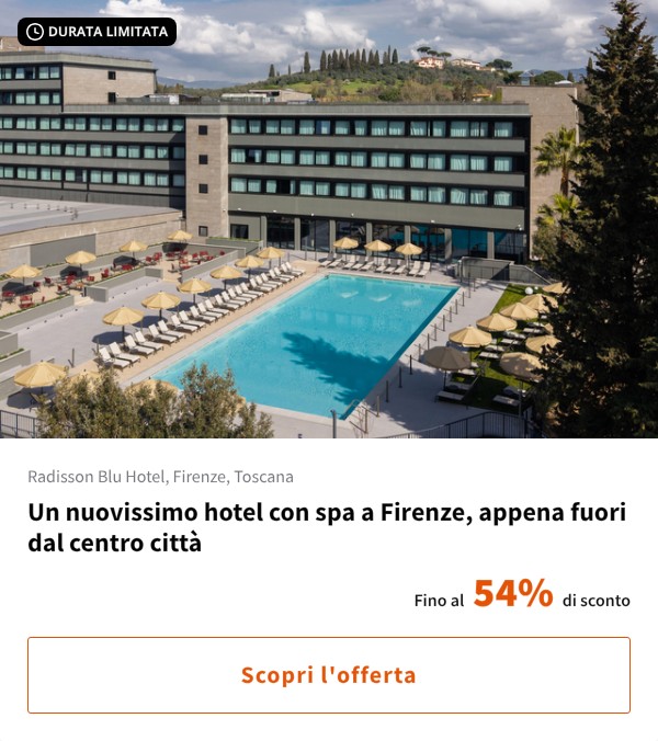 Un nuovissimo hotel con spa a Firenze, appena fuori dal centro città