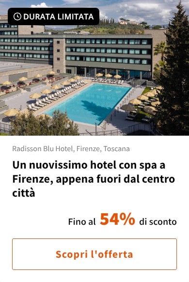 Un nuovissimo hotel con spa a Firenze, appena fuori dal centro città