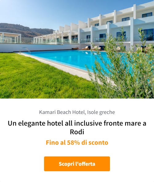 Un elegante hotel all inclusive fronte mare a Rodi