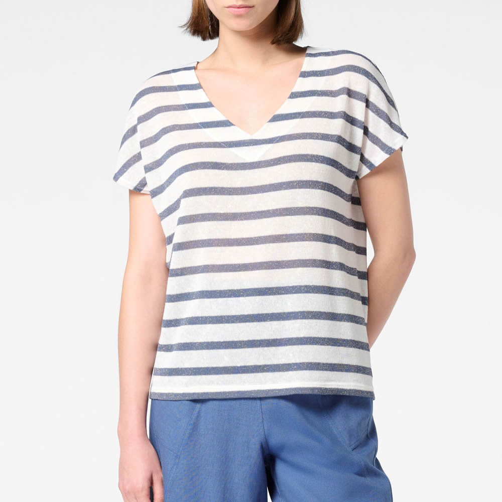 Image of T-SHIRT DONNA MANICA CORTA 68434 LUREX OROBLU