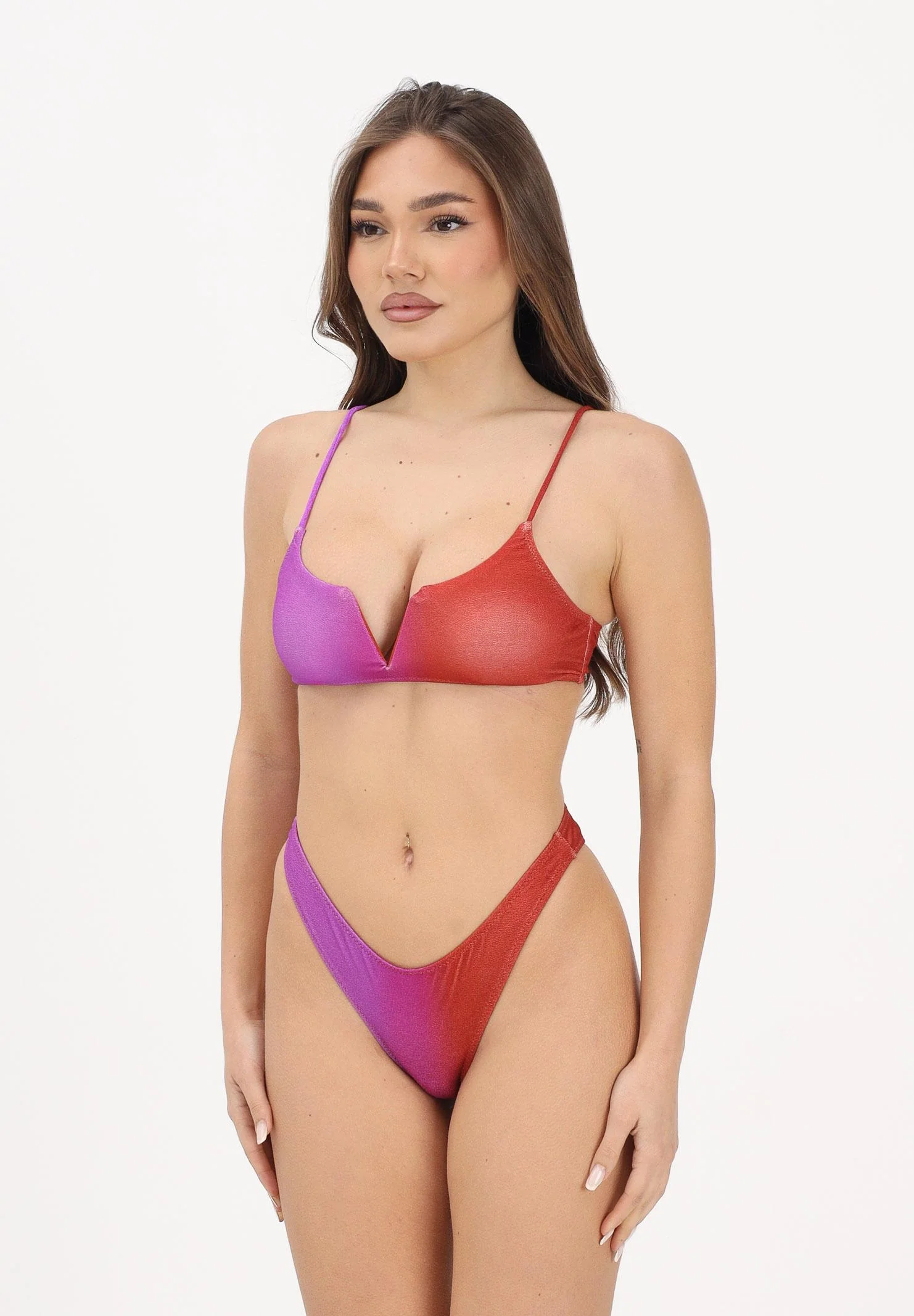 Image of F**K Bikini viola e arancione da donna
