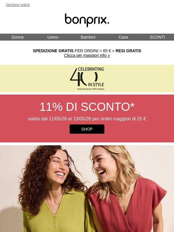 11% di sconto & nuovi arrivi ✨