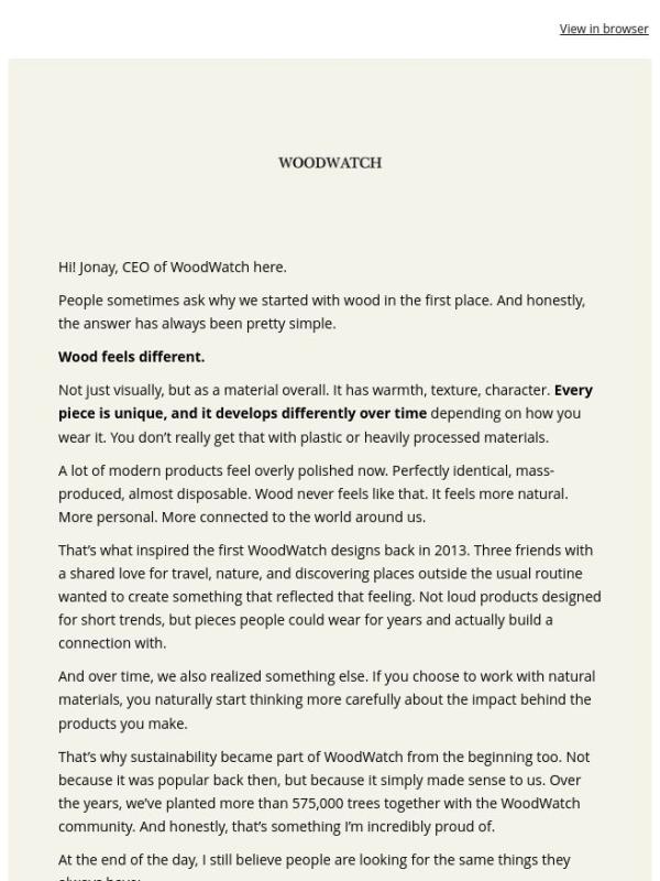 Why we started with wood in the first place