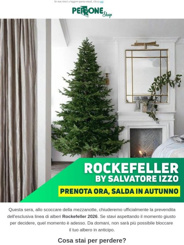 🚨 La prevendita di Rockefeller finisce oggi!