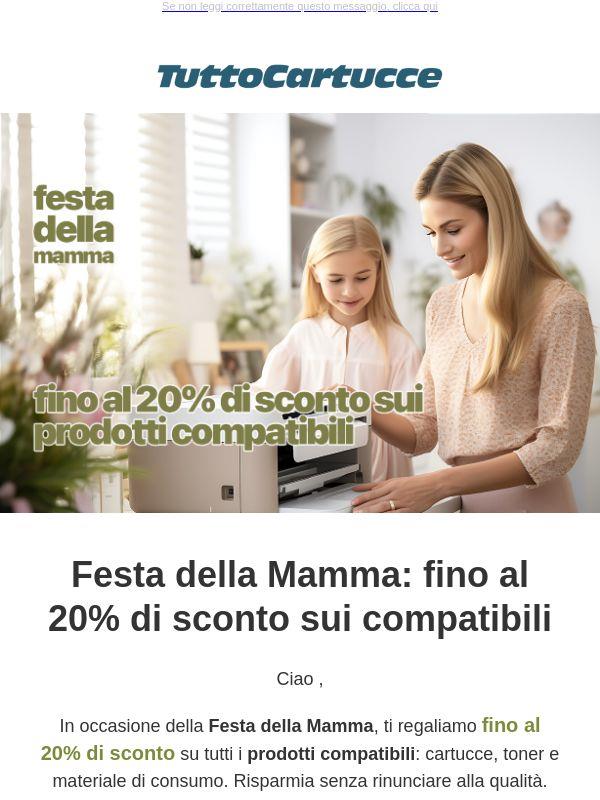 🌷 Ultime Ore : fino al 20% sui compatibili — solo su www-tuttocartucce.com