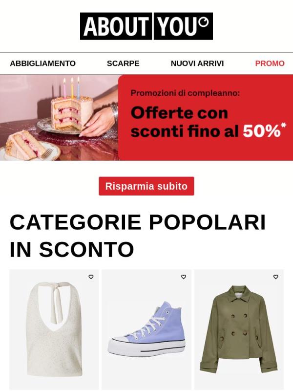 LIMITED:  Fino al 30% di sconto nelle nostre OFFERTE di compleanno