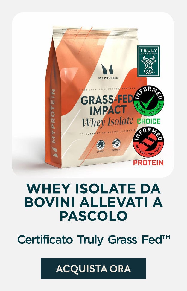 whey isolate da bovini allevati a pascolo