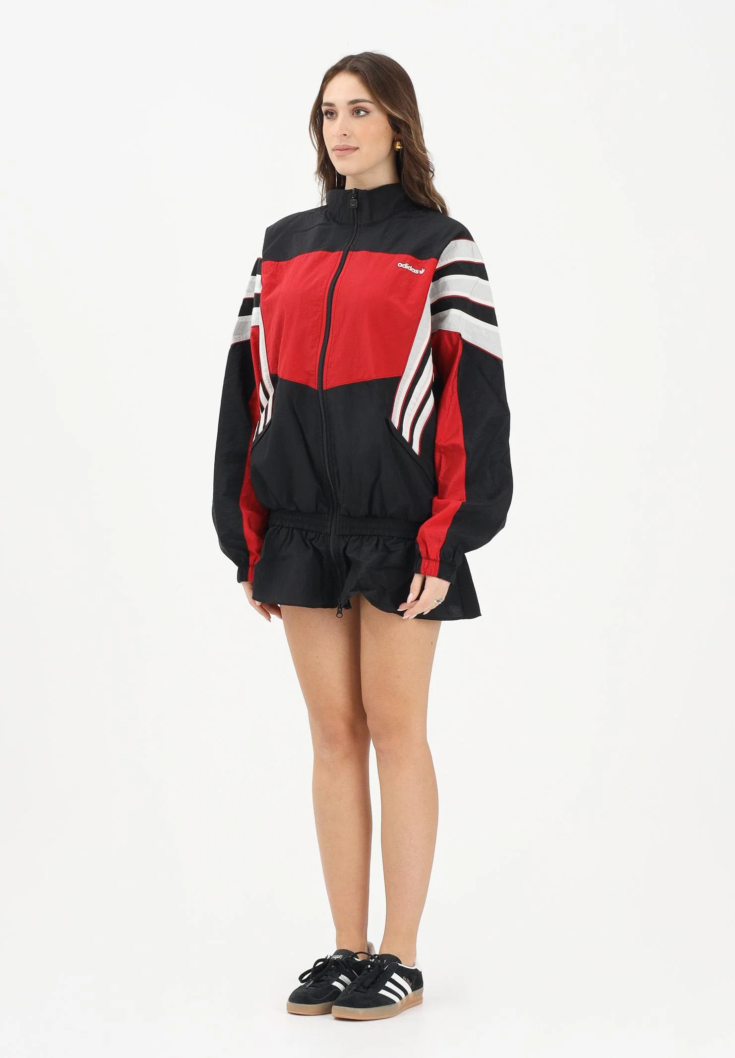 Image of ADIDAS ORIGINALS Abito corto SANTIAGO WOVEN nero da donna
