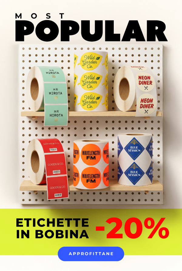 -20% su Etichette in bobina