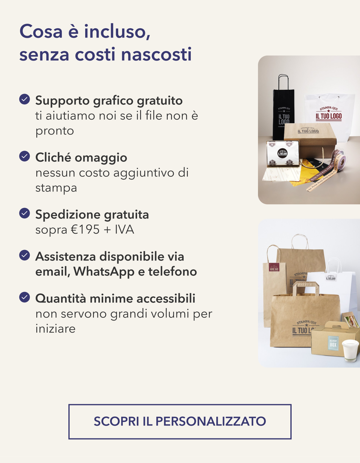 Cosa è incluso senza costi nascosti