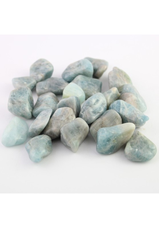Image of Acquamarina Blu Burattato Cristalloterapia Chakra Burattati Cristallo Minerali
