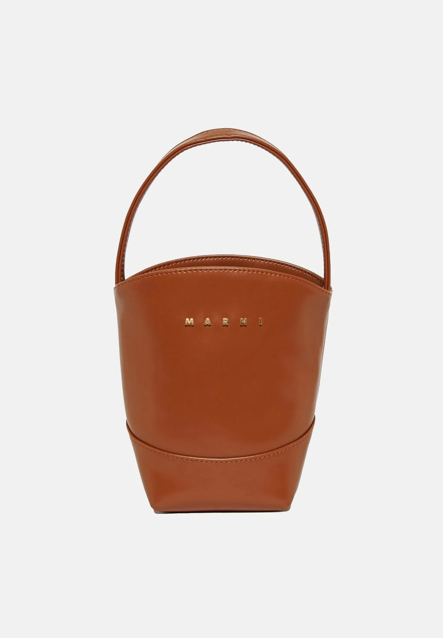 Image of MARNI Borsa a mano Flower Basket marrone da donna