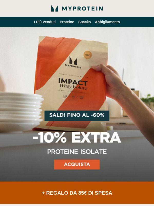 Proteine Isolate 🔥 fino al -60% + 10% Extra