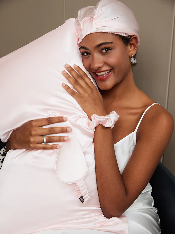 Image of 19 Momme Seta Pelle-Friendly bellezza 4 Pz Set (Cerniera Nascosta Federa)