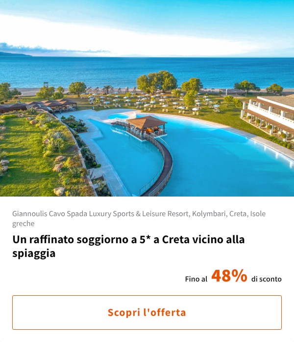 Un raffinato soggiorno a 5* a Creta vicino alla spiaggia