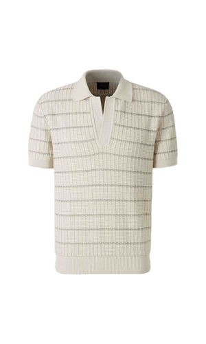 Striped cotton polo shirt