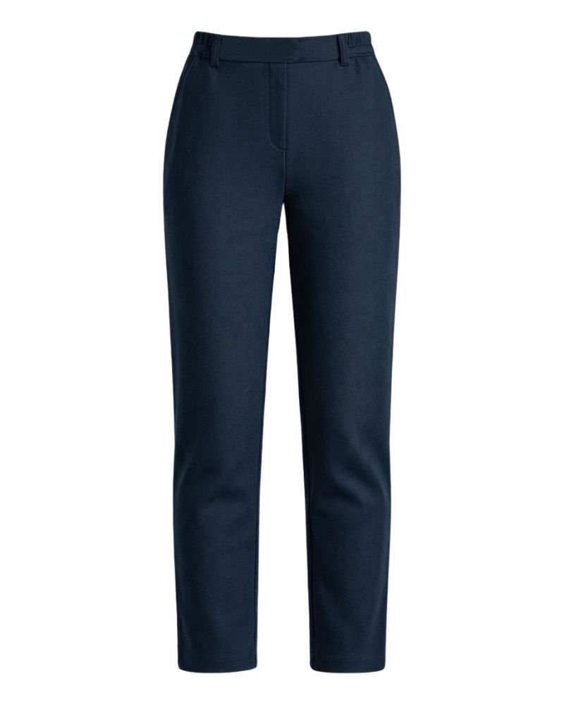 Pantalone a Gamba Dritta in Interlock Navy