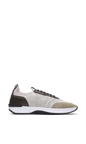 Cotton and linen blend sneakers