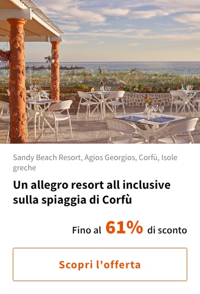 Un allegro resort all inclusive sulla spiaggia di Corfù