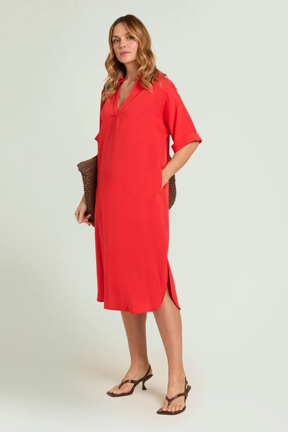 ABITO POLO IN LINO-VISCOSA