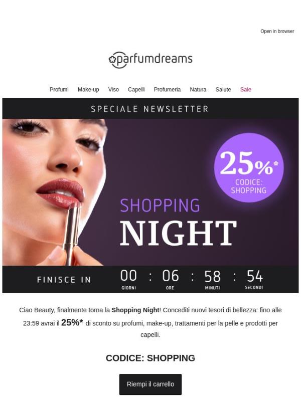 -25% ✨ Shopping Night, let's go!