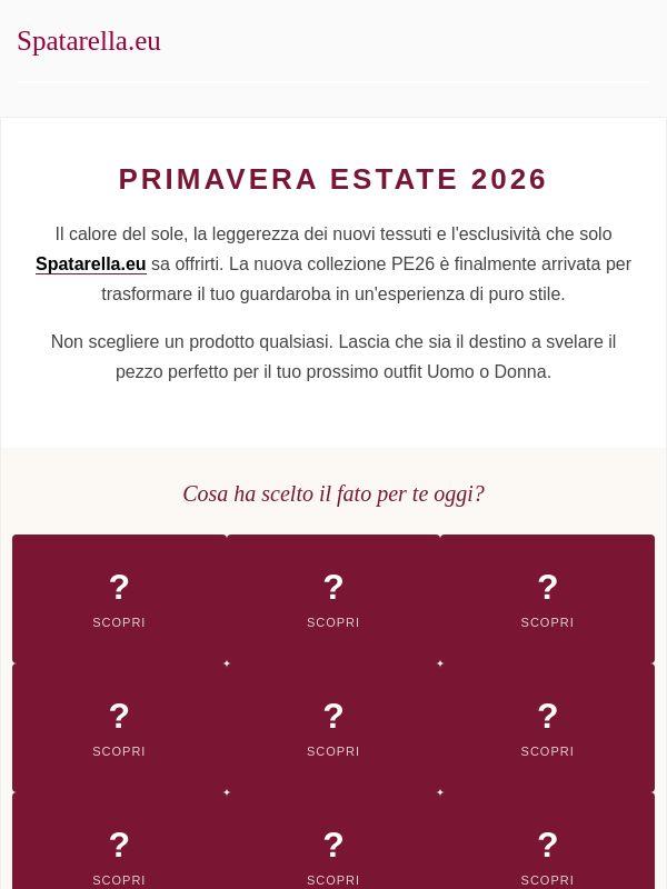 🤫 Shhh... Il tuo guardaroba P/E 26 è appena arrivato.