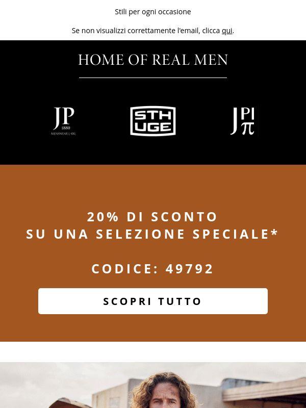 Sotto i riflettori 💥 20% di sconto su una selezione speciale!