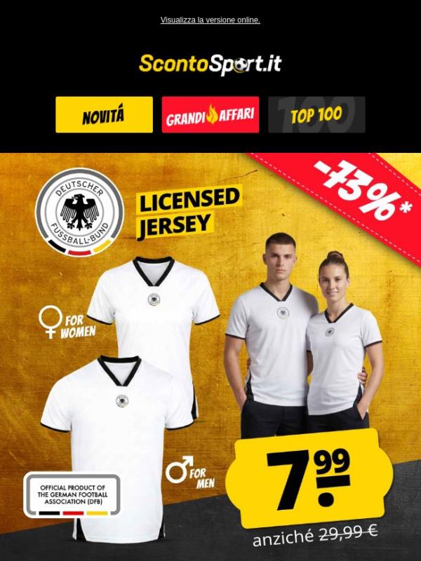 Offerta speciale sulla maglia della nazionale tedesca DFB a soli 7,99 € ⚽