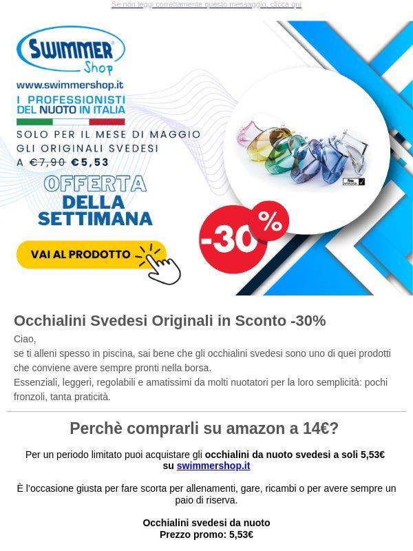 🏊‍♂️Occhialini svedesi a 5,53€: scorta da allenamento - Promo