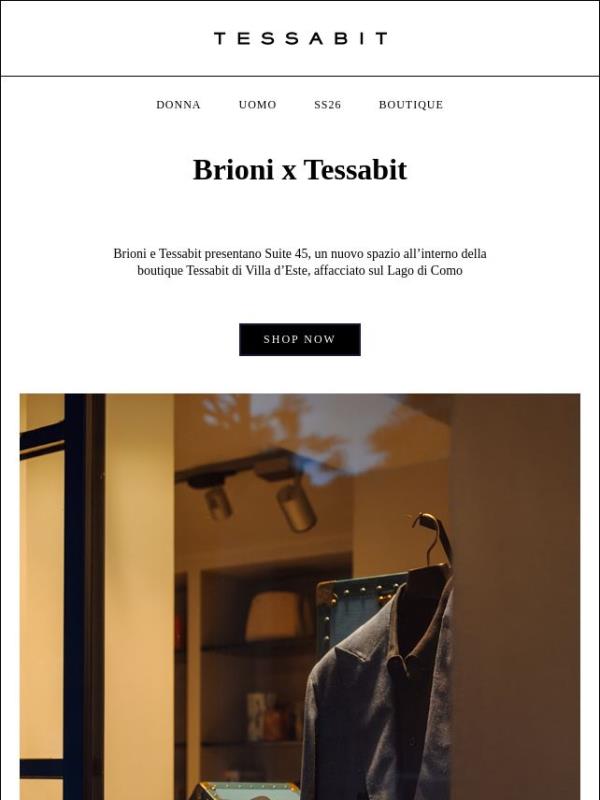Brioni e Tessabit presentano Suite 45