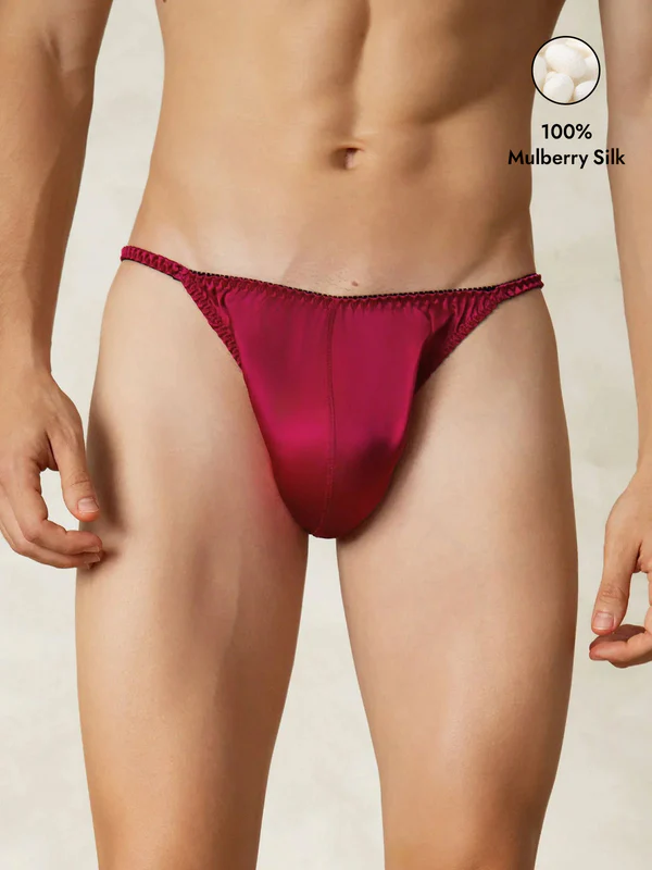Image of String In Pura Seta Intimo Da Uomo