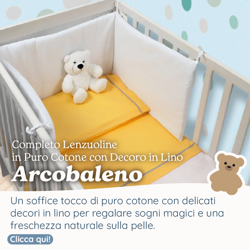 Completo Lenzuoline in Puro Cotone - Arcobaleno