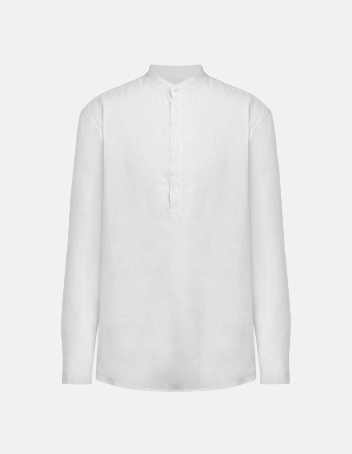 Image of Dondup Camicia coreana regular in lino