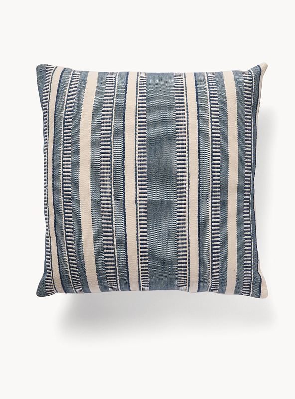 Cuscino a righe blu 45x45cm
