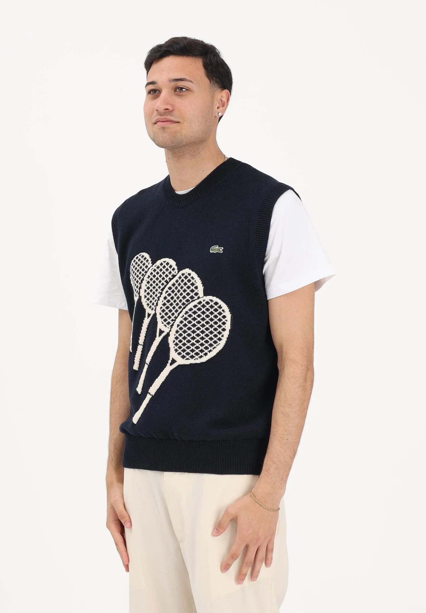 Image of LACOSTE Gilet blu da uomo