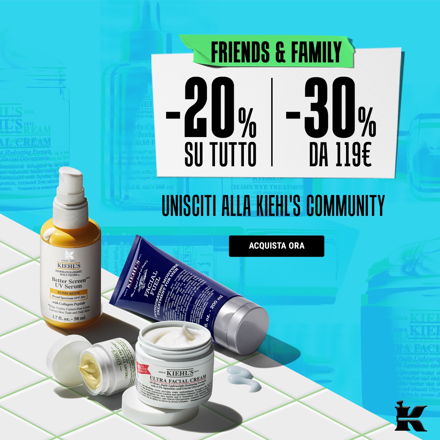 Friends & Family, 25% SU TUTTO, 30% SU 109&euro; DI SPESA