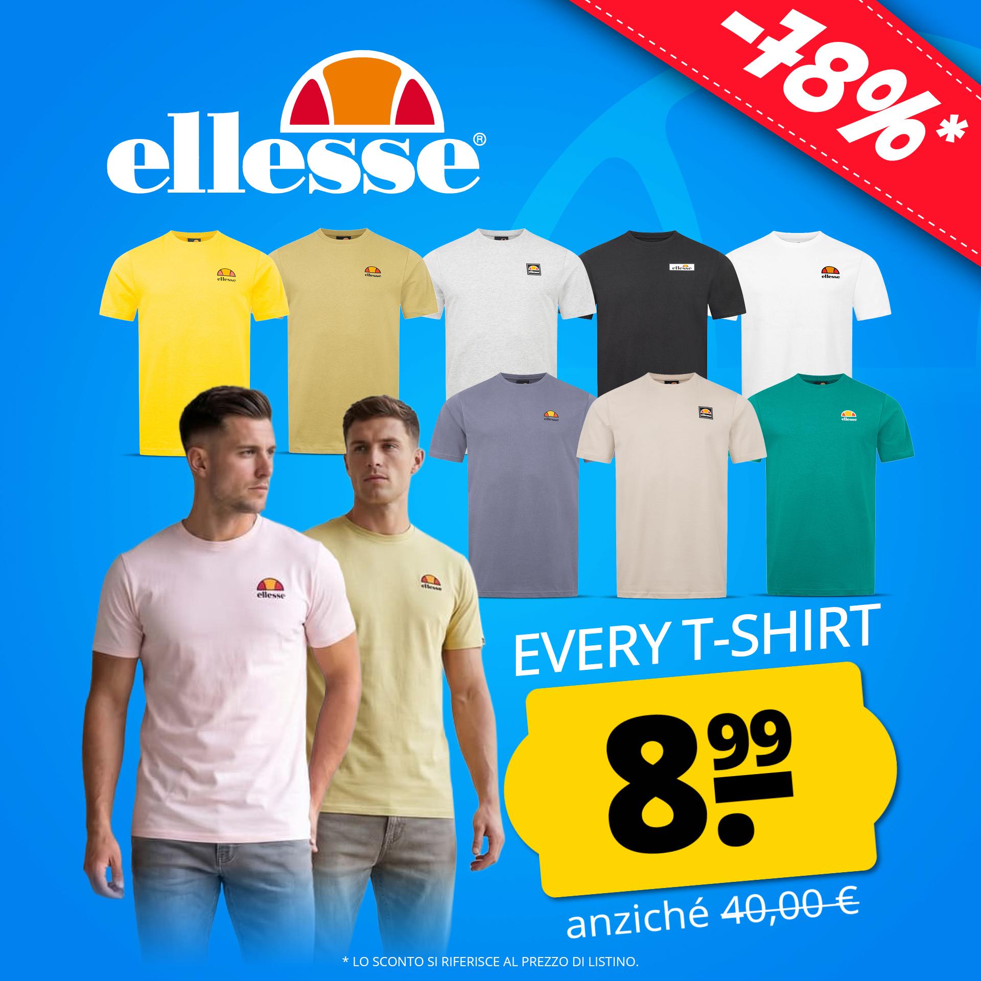ellesse applique patch logo uomo tshirt