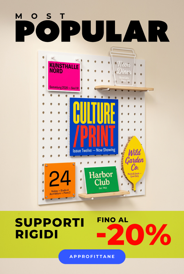 Supporti rigidi fino al -20%
