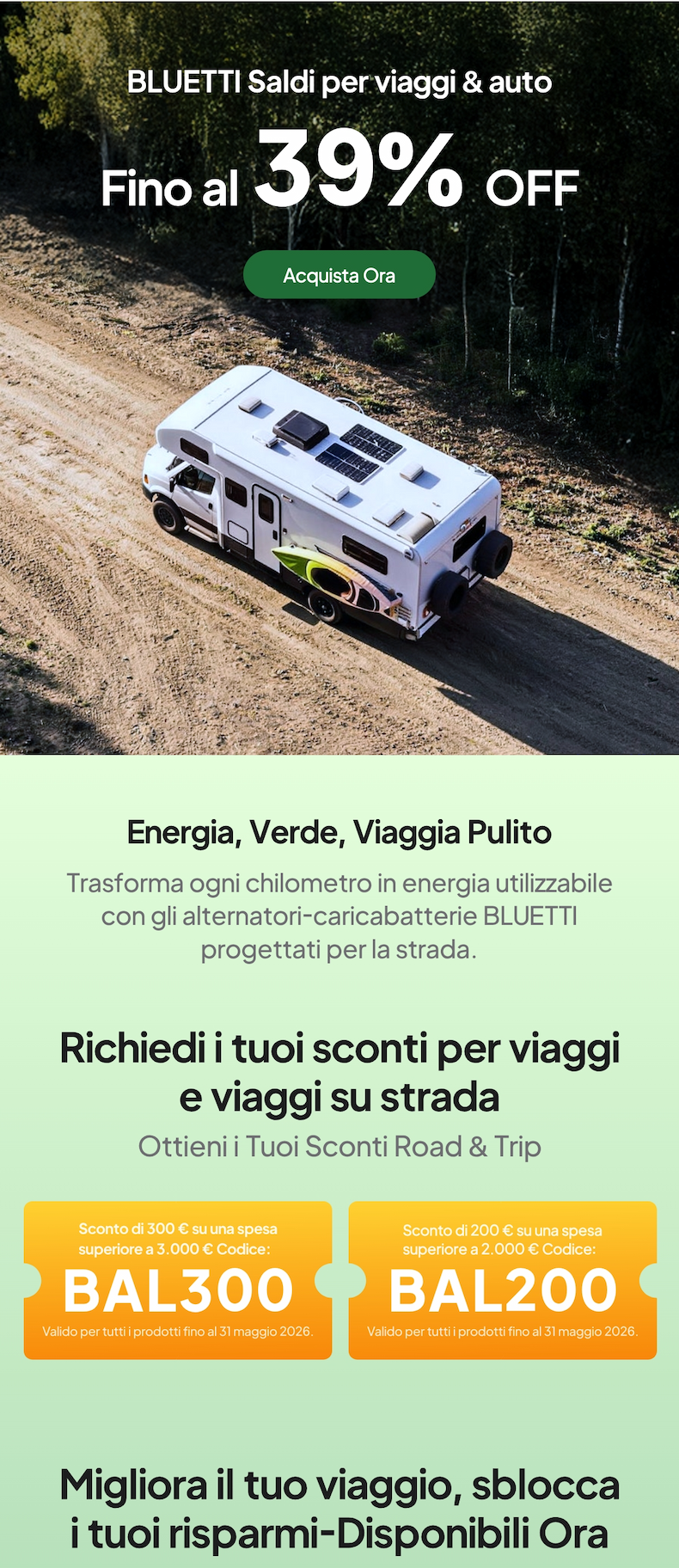 BLUETTI Road&trip Saldi