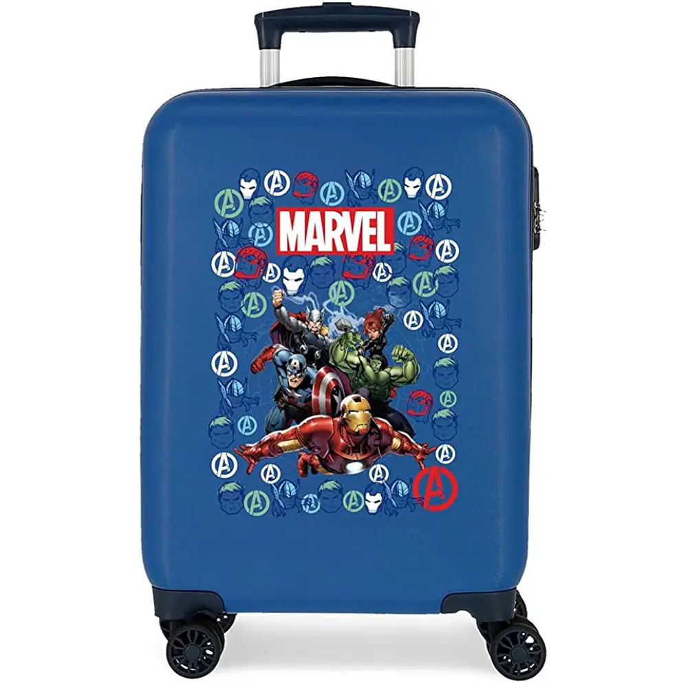 Trolley Abs Avengers Team 55cm 4 Ruote Azzurro